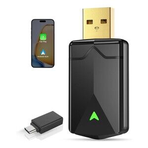 Wireless CarPlay Adapter– Android Auto Wireless Adapter, 5.8GHz Wi-Fi Plug & ...